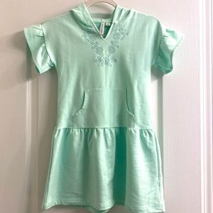 Janie and Jack pastel blue hoodie dress sz 8